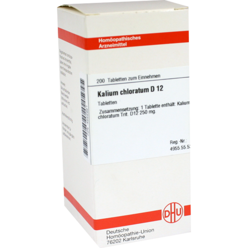 Verpackungsbild(Packshot) von KALIUM CHLORATUM D 12 Tabletten