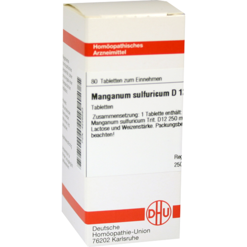 Verpackungsbild(Packshot) von MANGANUM SULFURICUM D 12 Tabletten
