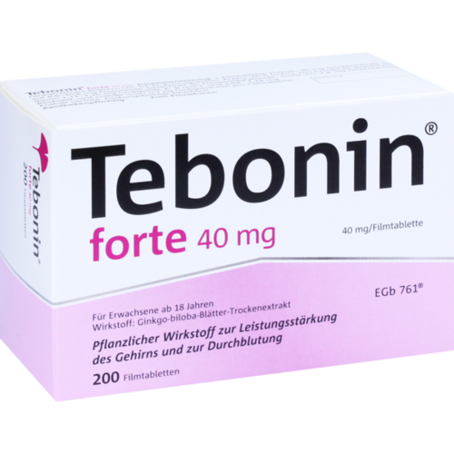 Verpackungsbild(Packshot) von TEBONIN forte 40 mg Filmtabletten