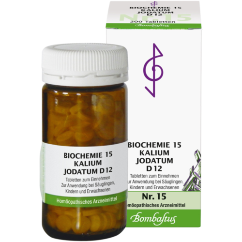 Verpackungsbild(Packshot) von BIOCHEMIE 15 Kalium jodatum D 12 Tabletten