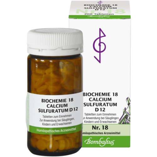 Verpackungsbild(Packshot) von BIOCHEMIE 18 Calcium sulfuratum D 12 Tabletten