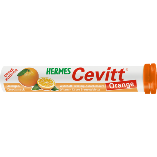 Verpackungsbild(Packshot) von HERMES Cevitt Orange Brausetabletten