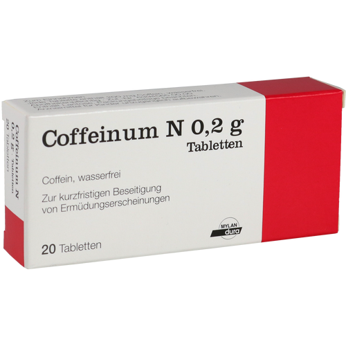 Verpackungsbild(Packshot) von COFFEINUM N 0,2 g Tabletten