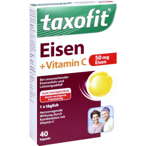 Verpackungsbild(Packshot) von TAXOFIT Eisen+Vitamin C Weichkapseln
