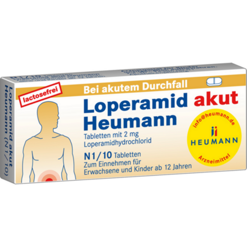 Verpackungsbild(Packshot) von LOPERAMID akut Heumann Tabletten