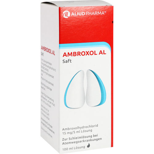 Verpackungsbild(Packshot) von AMBROXOL AL 15 mg/5 ml Saft