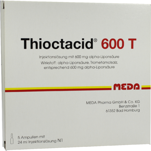 Verpackungsbild(Packshot) von THIOCTACID 600 T Injektionslösung