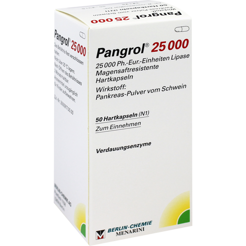 Verpackungsbild(Packshot) von PANGROL 25.000 Hartkps.m.magensaftr.überz.Pell.