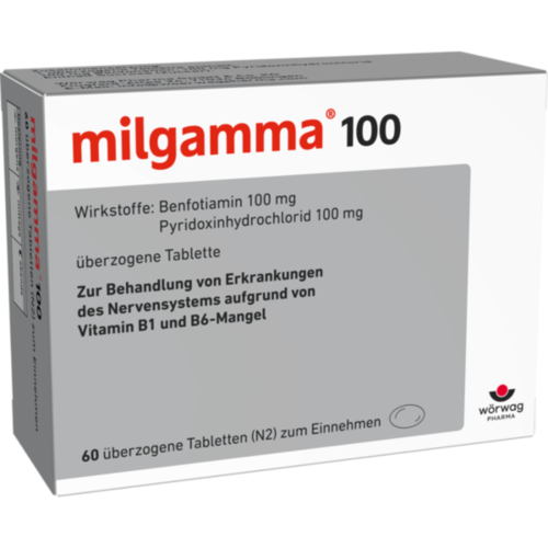 Verpackungsbild(Packshot) von MILGAMMA 100 mg überzogene Tabletten