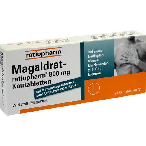 Verpackungsbild(Packshot) von MAGALDRAT-ratiopharm 800 mg Tabletten
