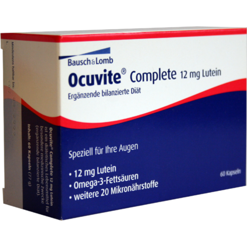 Verpackungsbild(Packshot) von OCUVITE Complete 12 mg Lutein Kapseln