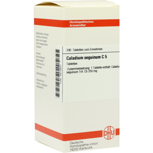 Verpackungsbild(Packshot) von CALADIUM seguinum C 5 Tabletten