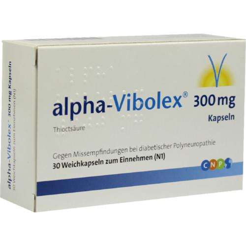 Verpackungsbild(Packshot) von ALPHA VIBOLEX 300 mg Weichkapseln