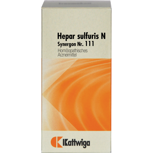 Verpackungsbild(Packshot) von SYNERGON KOMPLEX 111 Hepar sulfuris N Tabletten