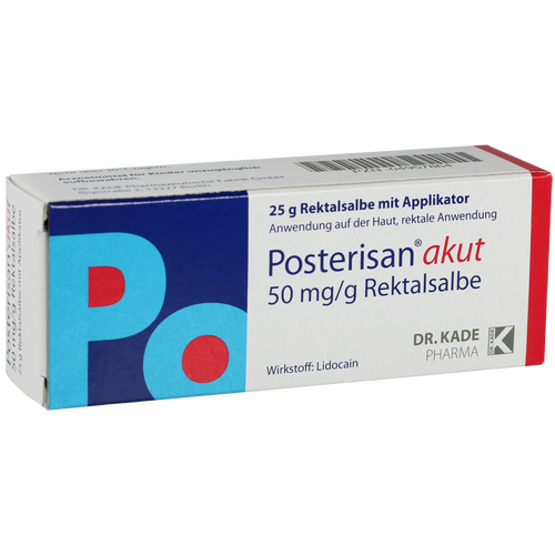 Verpackungsbild(Packshot) von POSTERISAN akut 50 mg/g Rektalsalbe