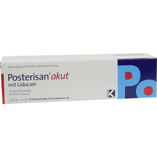 Verpackungsbild(Packshot) von POSTERISAN akut 50 mg/g Rektalsalbe mit Analdehner