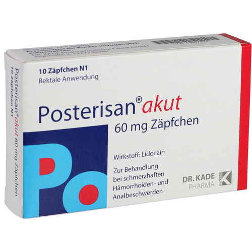 Verpackungsbild(Packshot) von POSTERISAN Akut Zäpfchen