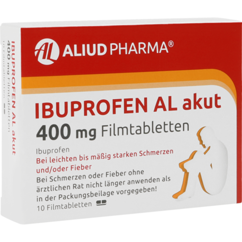 Verpackungsbild(Packshot) von IBUPROFEN AL akut 400 mg Filmtabletten