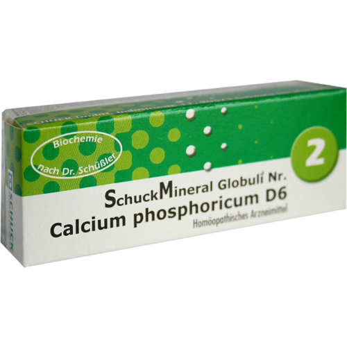 Verpackungsbild(Packshot) von SCHUCKMINERAL Globuli 2 Calcium phosphoricum D 6