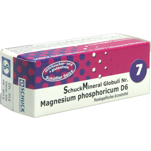 Verpackungsbild(Packshot) von SCHUCKMINERAL Globuli 7 Magnesium phosphoricum D6