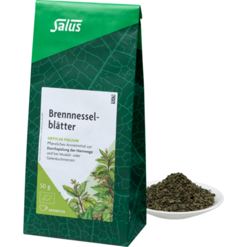 Verpackungsbild(Packshot) von BRENNNESSELBLÄTTER Tee Bio Urticae folium Salus