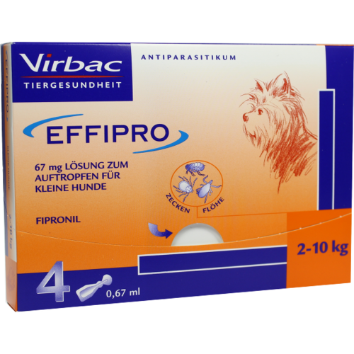 Verpackungsbild(Packshot) von EFFIPRO 67 mg Pip.Lsg.z.Auftropf.f.kl.Hunde