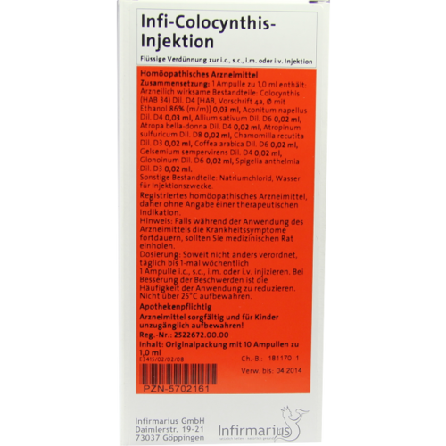 Verpackungsbild(Packshot) von INFI COLOCYNTHIS Injektion