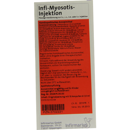 Verpackungsbild(Packshot) von INFI MYOSOTIS Injektion