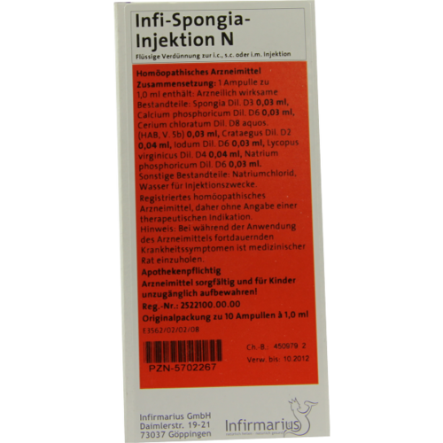 Verpackungsbild(Packshot) von INFI SPONGIA Injektion N