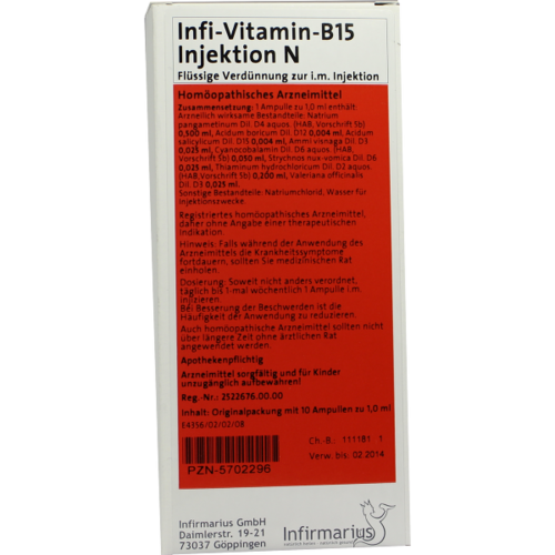Verpackungsbild(Packshot) von INFI VITAMIN B 15 Injektion N