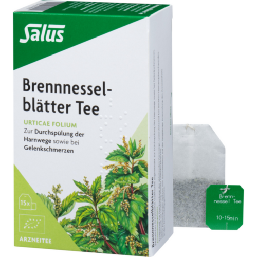 Verpackungsbild(Packshot) von BRENNNESSELBLÄTTER Tee Bio Urticae folium Salus