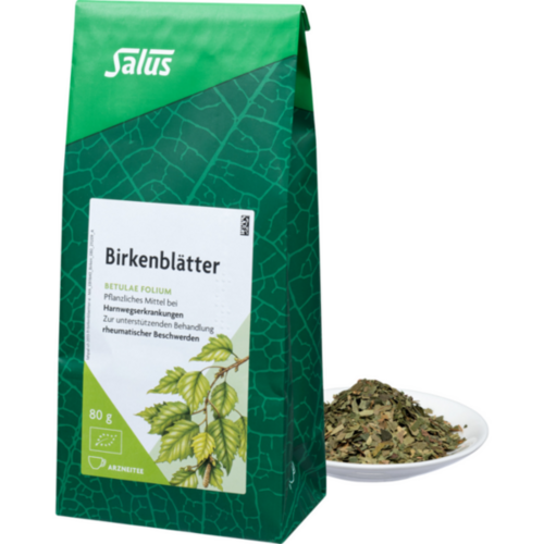 Verpackungsbild(Packshot) von BIRKENBLÄTTER Tee Bio Betulae folium Salus