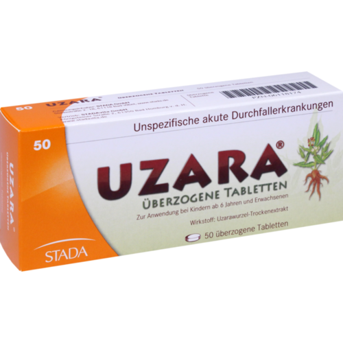 Verpackungsbild(Packshot) von UZARA 40 mg überzogene Tabletten