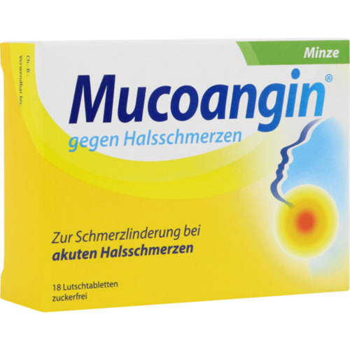 Verpackungsbild(Packshot) von MUCOANGIN Minze 20 mg Lutschtabletten