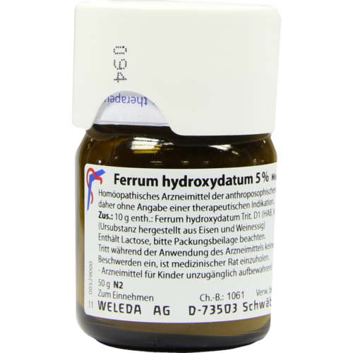 Verpackungsbild(Packshot) von FERRUM HYDROXYDATUM 5% Trituration