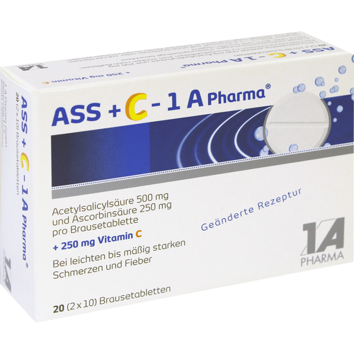 Verpackungsbild(Packshot) von ASS + C-1A Pharma Brausetabletten