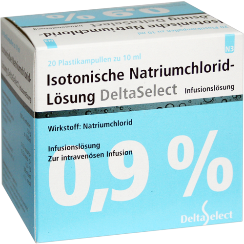 Verpackungsbild(Packshot) von ISOTONISCHE NaCl 0,9% DELTAMEDICA Inf.-Lsg.Pl.Amp.