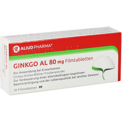 Verpackungsbild(Packshot) von GINKGO AL 80 mg Filmtabletten