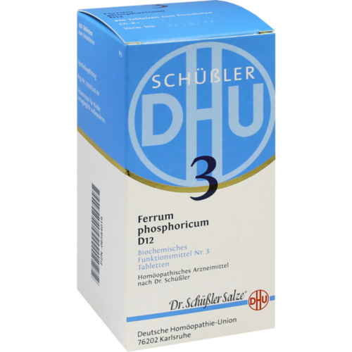 Verpackungsbild(Packshot) von BIOCHEMIE DHU 3 Ferrum phosphoricum D 12 Tabletten