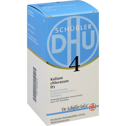 Verpackungsbild(Packshot) von BIOCHEMIE DHU 4 Kalium chloratum D 3 Tabletten