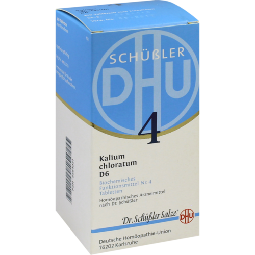 Verpackungsbild(Packshot) von BIOCHEMIE DHU 4 Kalium chloratum D 6 Tabletten