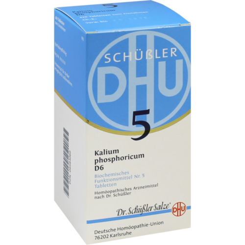 Verpackungsbild(Packshot) von BIOCHEMIE DHU 5 Kalium phosphoricum D 6 Tabletten