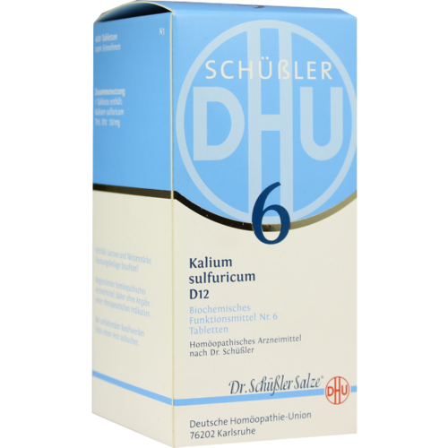 Verpackungsbild(Packshot) von BIOCHEMIE DHU 6 Kalium sulfuricum D 12 Tabletten