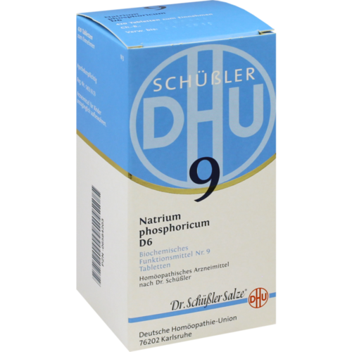 Verpackungsbild(Packshot) von BIOCHEMIE DHU 9 Natrium phosphoricum D 6 Tabletten