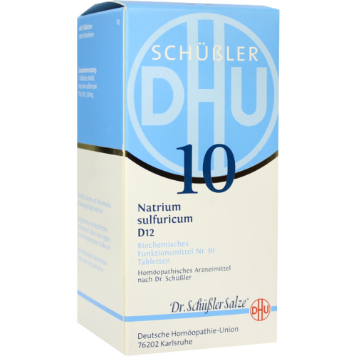 Verpackungsbild(Packshot) von BIOCHEMIE DHU 10 Natrium sulfuricum D 12 Tabletten