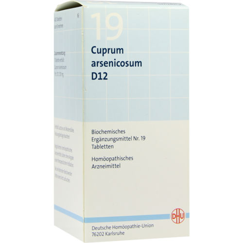 Verpackungsbild(Packshot) von BIOCHEMIE DHU 19 Cuprum arsenicosum D 12 Tabletten