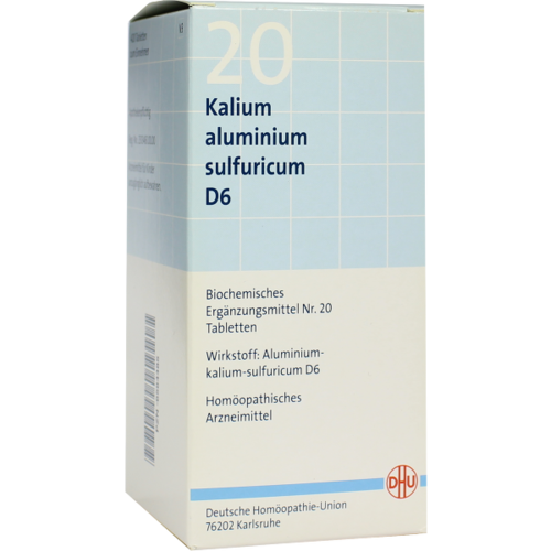 Verpackungsbild(Packshot) von BIOCHEMIE DHU 20 Kalium alum.sulfur.D 6 Tabletten