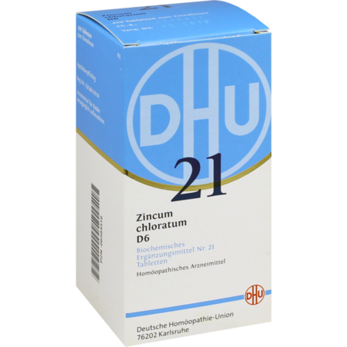 Verpackungsbild(Packshot) von BIOCHEMIE DHU 21 Zincum chloratum D 6 Tabletten