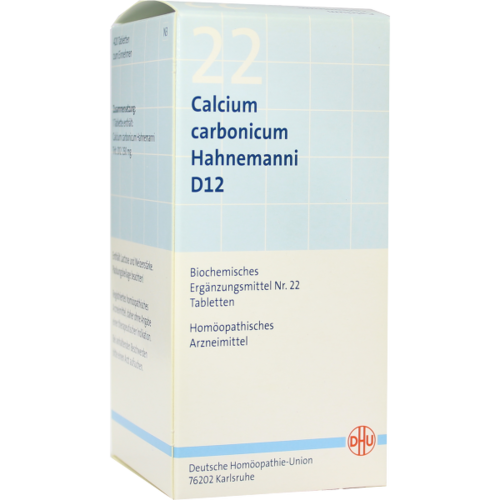 Verpackungsbild(Packshot) von BIOCHEMIE DHU 22 Calcium carbonicum D 12 Tabletten