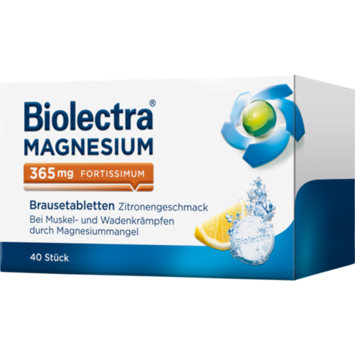 Verpackungsbild(Packshot) von BIOLECTRA Magnesium 365 mg fortissimum Zitrone
